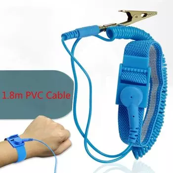 Регулируемый Антистатический браслет электростатический ESD Discharge кабель многоразовые браслет на запястье с ремешком на руку с заземляющего провода