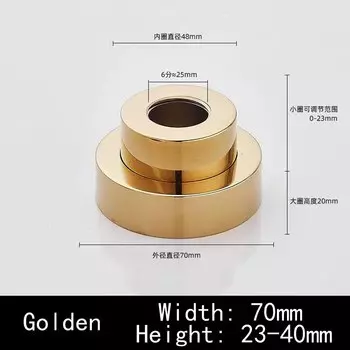 Регулируемый декоративный чехол серебристого, золотого и черного цвета, декоративная чашка для душевого крана