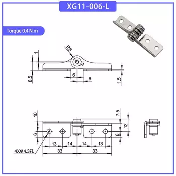 Регулируемый дверной шарнир HTAN из нержавеющей стали