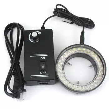 Регулируемый кольцевой светодиодный светильник 144, осветительная лампа для индустрии, стерео, тринокулярный микроскоп, видеокамера, линза, лупа 110 В, 220 В