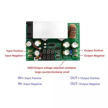 Регулируемый понижающий преобразователь постоянного напряжения, 25 А, 600 Вт