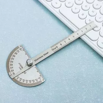 Многофункциональный регулируемый ремесленный вращающийся угломер с круглой головкой транспортир измерительная линейка 180 градусов