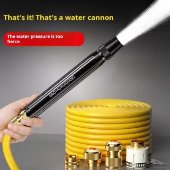 Регулируемый водяной пистолет для автомойки, прямая Металлическая насадка для мойки высокого давления, черный