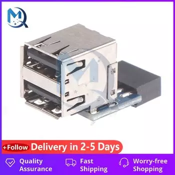 Регулятор напряжения Ziqqucu 9-контактный разъем материнской платы на два USB 2.0