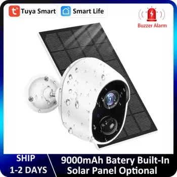 REHENT 3MP 9000 мАч Батарея WIFI Камеры наблюдения Tuya Умный дом Наружная защита безопасности Беспроводная камера видеонаблюдения Солнечная панель