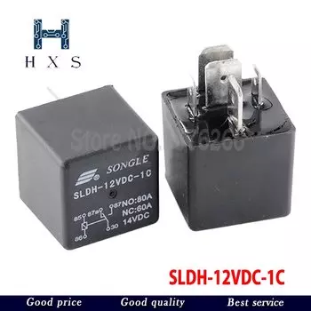 Реле, 2 шт., реле 12 В SLDH-12VDC-1C 5Pin NO: 80A NC: 60A 14VDC 12VDC