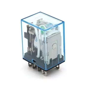 Реле мощности катушки LY2NJ, 220 В переменного тока, 12 В, 24 В постоянного тока, 10 А, миниатюрное электромагнитное реле, электронный модуль DPDT, 8-контактный светодиодный индикатор