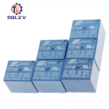 Реле DQLZV 3V 5V 12V 24V 48V 10A