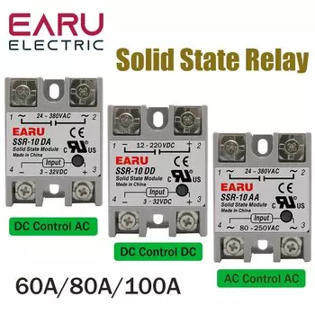 Реле EARUELECTRIC SSR 60DA/SSR80DA/SSR 100DA