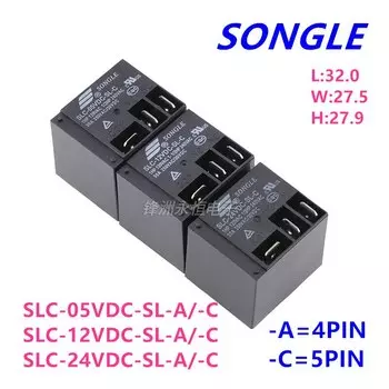 Реле мощности NoEnName_Null SLC-05 12 24VDC-SL-A/-C чёрное