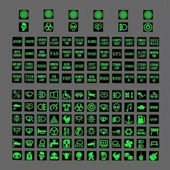 Реле переключателей, украшение, кулисный переключатель, этикетка, украшение для грузовика, инструмент, ПВХ, светящаяся наклейка на автомобиль, наклейка на панель цепи