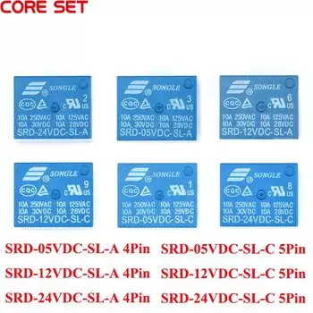 Реле питания Your Cee SRD-05VDC-SL-C SRD-12VDC-SL-A SRD-24VDC-SL-C 5шт