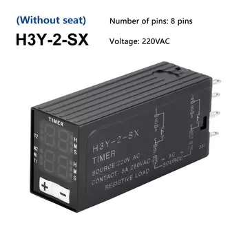 Реле времени H3Y-2-SX с возможностью включения и задержки, реле времени 0,1 с-99 ч, 12 В постоянного тока, 24 В, аксессуары для источника питания