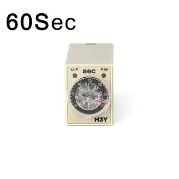 1 комплект H3Y-2 AC220V, реле времени, таймер задержки 5/10/30/60 минут/секунд с базовой розеткой, 8 контактов, реле напряжения, поворотная ручка