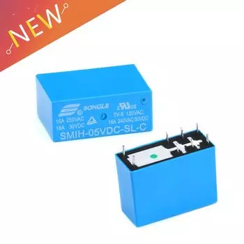 Реле Your Cee SMIH-05VDC-SL-C SMIH-12VDC-SL-C SMIH-24VDC-SL-C 5В 12В 24В 16А (5 шт.)