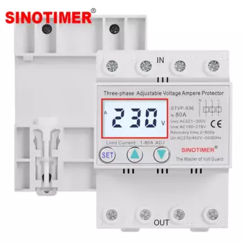 Реле защиты напряжения SINOTIMER STVP трёхфазное 380V 80A