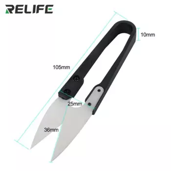 RELIFE RL-102 керамические изолированные U-ножницы, специальные ножницы высокой твердости для ремонта аккумуляторов, ножницы, инструмент для резки аккумулятора