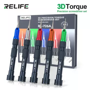 RELIFE RL-726A 3D прецизионная динамометрическая отвертка с высокоточными магнитной адсорбционными битами для разборки мобильного телефона