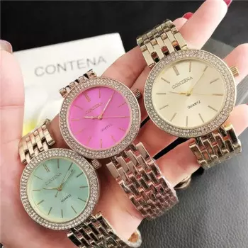 Reloj Mujer новые золотые часы для женщин модные повседневные круглые кварцевые роскошные женские наручные часы со стразами Relogio Feminino