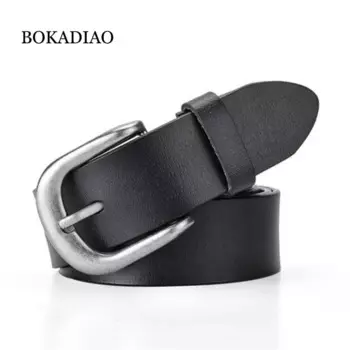 Ремень BOKADIAO из натуральной кожи Женский, шикарный брендовый дизайнерский пояс в стиле панк, модный Голубой пояс для джинсов