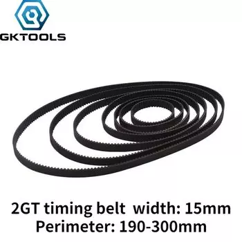 Ремень GKTOOLS C-23 для 3D-принтера GT2, резиновый, замкнутый контур 2GT, ширина ГРМ 15 мм, Длина 190 192 200 202 220 240 250 260 280 294 300 мм