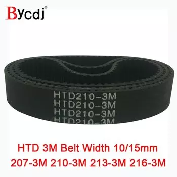 Ремень ГРМ Arc HTD 3M, длина = 207, 210, 213, 216, ширина 6-15 мм, зубья 69, 70, 71, 72, HTD3M, синхронный pulle207-3M, 210, 213-3 м, 216-3 м