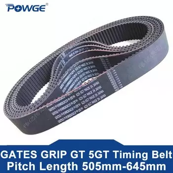 Ремень ГРМ POWGE GATES 5GT Lp = 505 510 520 525 530 540 545 550 560 565 570 575 580 595 600 610 615 625 635 645 Ширина 9-60 Резина