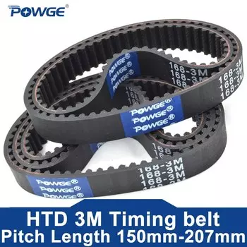 Ремень ГРМ POWGE HTD 3M Lp=150 153 156 159 162 165 168 171 174 177 180 183 186 189 192 195 198 201 204 207 Ширина 6-30 мм Резина