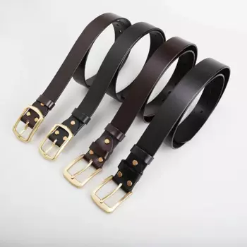 Ремень мужской из натуральной кожи, шириной 3,8 см