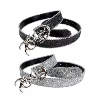 Ремень с полой пряжкой для женщин и мужчин, блестящий ремень с блестками, модный ремень для брюк, западный пояс для джинсовых