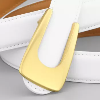 Ремень с пряжкой Женский кожаный, 2,4 см, WB65