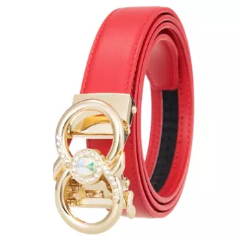 Ремень женский кожаный с пряжкой, 2,4 см