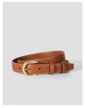 Ремень женский кожаный с пряжкой, 2,4 см