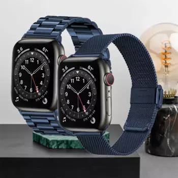Ремешки для apple watch se, из нержавеющей стали, 44/40/42/38 мм, 2 шт.