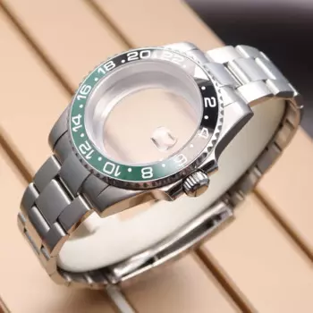 Ремешок для часов 40 мм GMT для Seiko nh34 nh35 nh36 nh38 Miyota 8215 Eta 2824, циферблат 28,5 мм, черный + зеленый керамический Безель