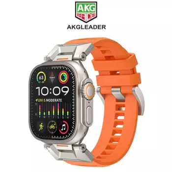 Ремешок для часов AKGLEADER, ремешок из нержавеющей стали для Apple Watch Ultra 1 2 49 мм Series 9 8 7 45 мм 42/44/38 мм