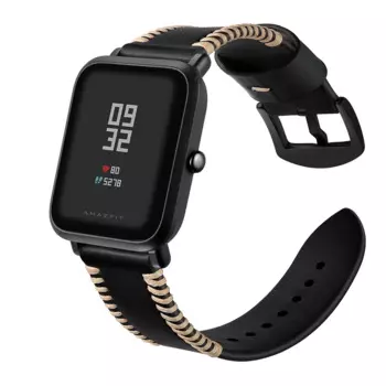 Ремешок для часов AMAZFIT 20 мм, кожаный браслет ручной работы для смарт-часов Xiaomi Huami Amazfit Bip, аксессуары для наручных часов