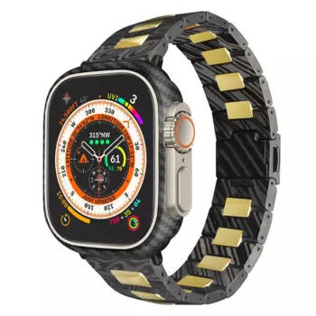 Ремешок для часов Apple Watch из углеродного волокна, совместим с iWatch Series 2/3/4/5/6/7/8/SE/ULTRA, 49/45/44/42 мм, С быстроразъемной пряжкой