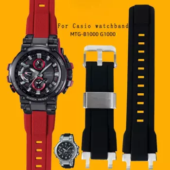 Ремешок для часов CASIO G-SHOCK MTG-G1000/D/BD, резиновый ремешок для часов, оригинальный металлический интерфейс, мужской модифицированный ремешок