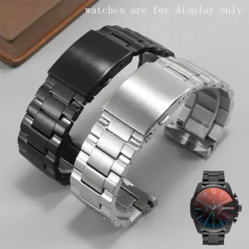 Ремешок для часов CICIDD из нержавеющей стали для Diesel DZ4318 4323 4283 4309, черный браслет с интерфейсом Arc, Мужская цепочка для часов 26 мм