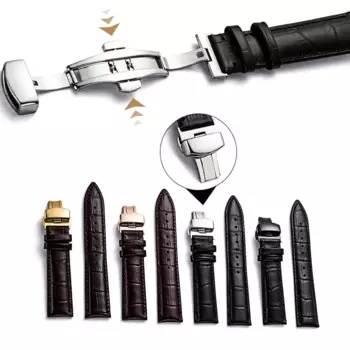 Ремешок для часов из натуральной кожи, 18/19/20/21/22/24 мм