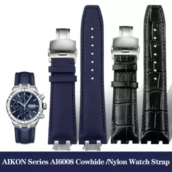 Ремешок для часов из натуральной воловьей кожи AIKON Series AI6008 AI6058 AI6038