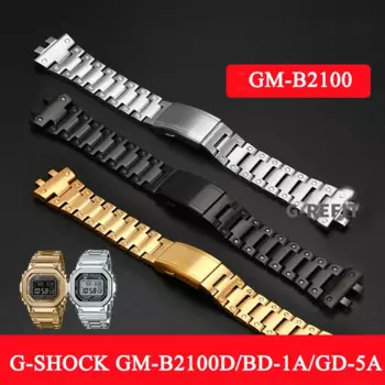 Ремешок для часов из нержавеющей стали для Casio G-SHOCK 3459 GMW-B5000/BD Solid, маленькие квадратные аксессуары для браслета, ремешок для часов + инструмент