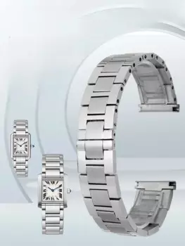 Ремешок для часов из нержавеющей стали для Cartier London Solo Tank W 5200014 Удобный мягкий гладкий ремешок для часов, аксессуары