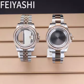 Ремешок для часов из розового золота, 40 мм, для Seiko Nh34 Nh35 Nh36 Nh38 Miyota 8215 Eta 2824, механизм 28,5 мм, циферблат Submariner