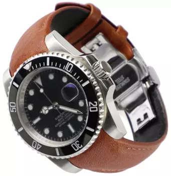 Ремешок для часов из воловьей кожи 20 мм для Rolex Submariner Daytona GMT Master 2 Explorer II, ремешок для часов, браслет, ремень, часы