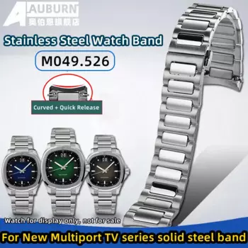 Ремешок для часов MIDO M049 из нержавеющей стали, новый браслет для часов с несколькими портами TV M049 526, металлический ремешок для часов, изогнутый быстроразъемный мужской 22 мм