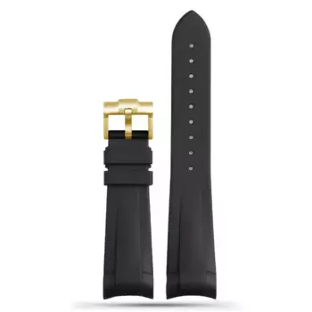 Ремешок для часов PCAVO 22 мм из натурального каучука, специально для Tudor Black Bay GMT, изогнутый концевой контакт/Складная Пряжка, черный, красный, зеленый