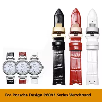 Ремешок для часов Porsche Design серии P6093, женский браслет из натуральной кожи, аксессуары для часов 16 мм