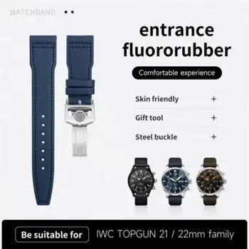 Ремешок для часов SCHIK из нейлона и кожи для IWC спитфайрмарк 18